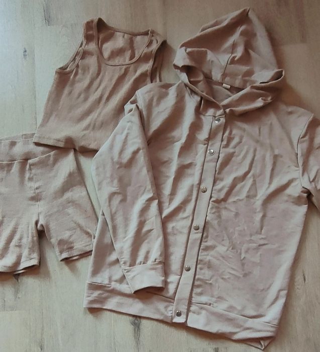 Komplet 3 części top kolarki bluza