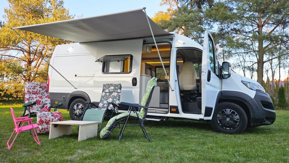 Peugeot BOXER  L4H2 Kamper JAK NOWY, 5 tys. km, Jeden Właściciel, Fotowoltaika, DEKRA