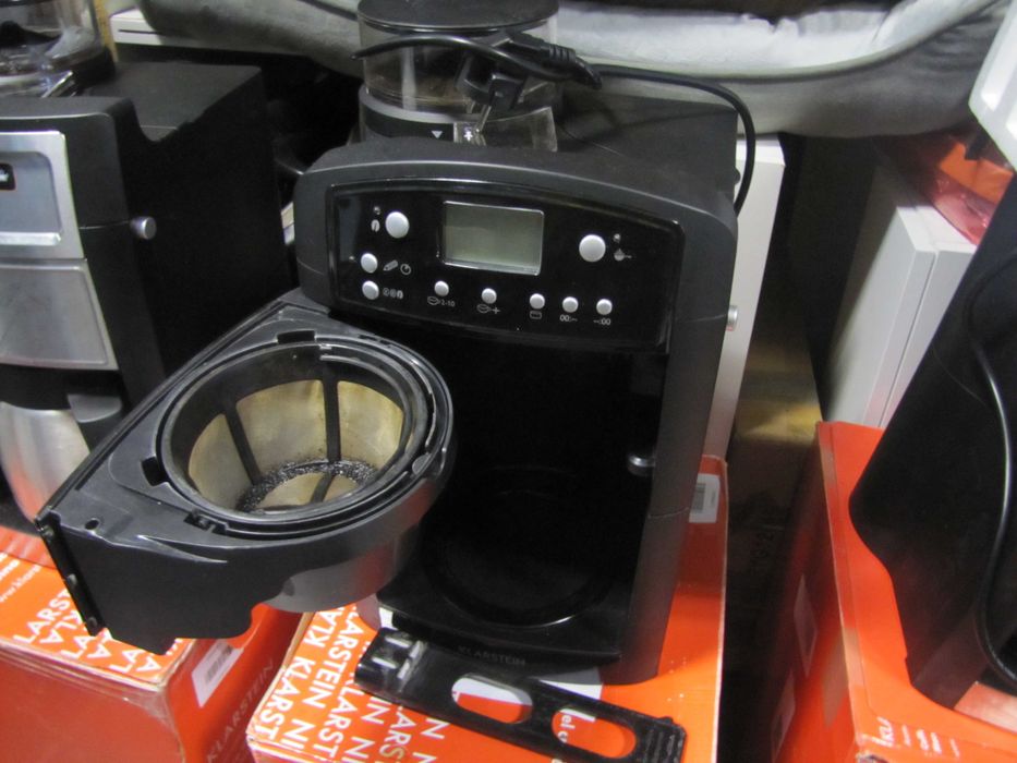 Ekspres do kawy z młynkiem na kawę ziarnistą stal Klarstein Aromatica