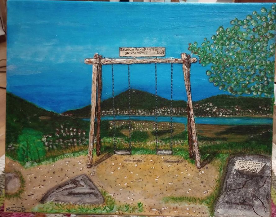 Tela pintada a acrilico