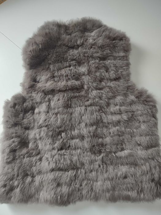 Kamizelka futerkowa naturalne z królika M/L