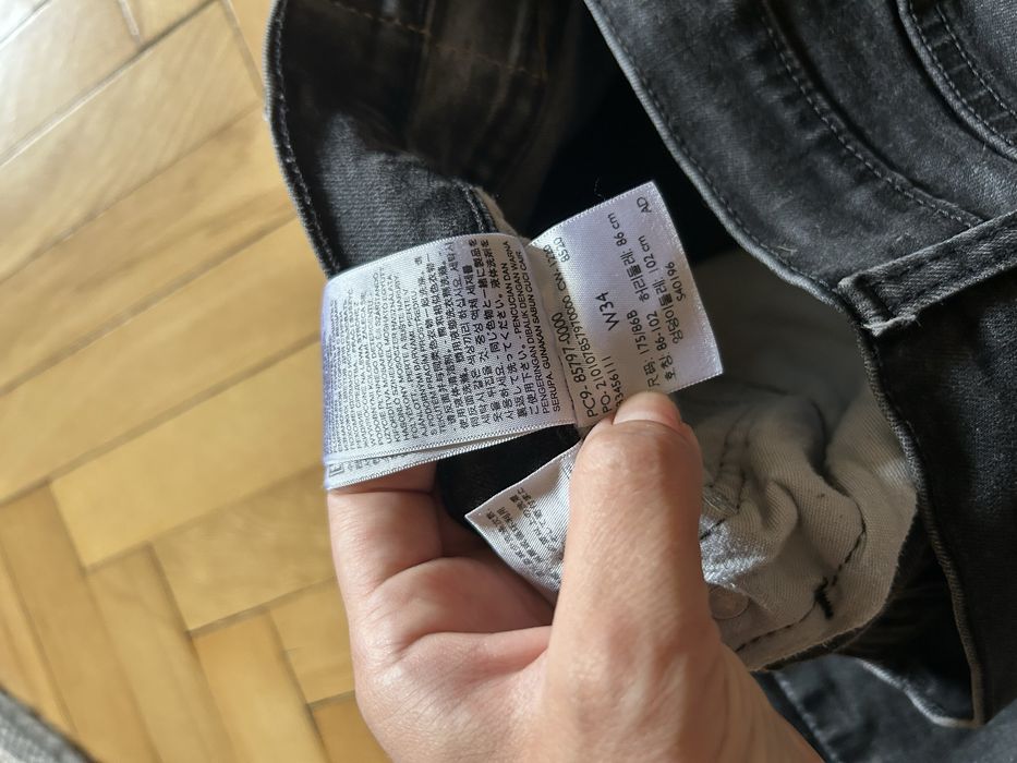 Jeasny męskie szaro czarne Levis