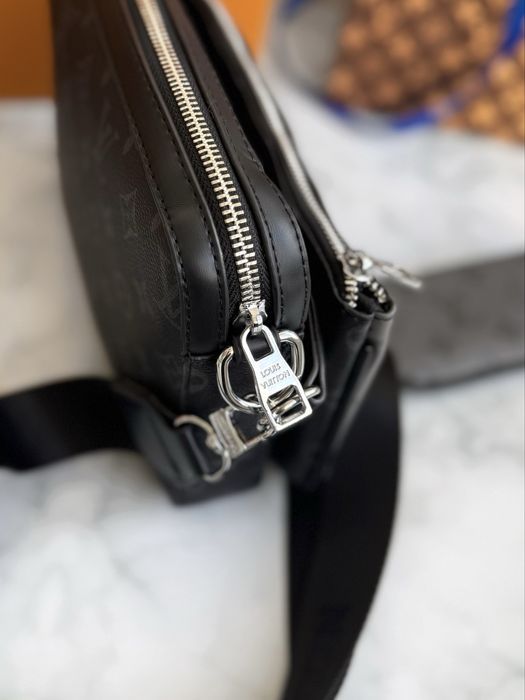 Сумка мужская серая Louis Vuitton trio чоловіча луі вітон сіра