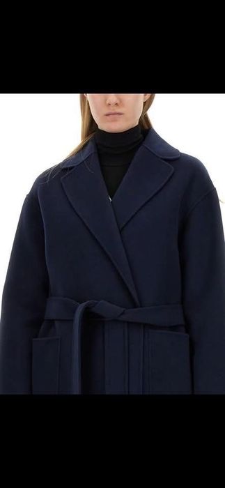 Plaszcz Max Mara 100% welna granat xssml