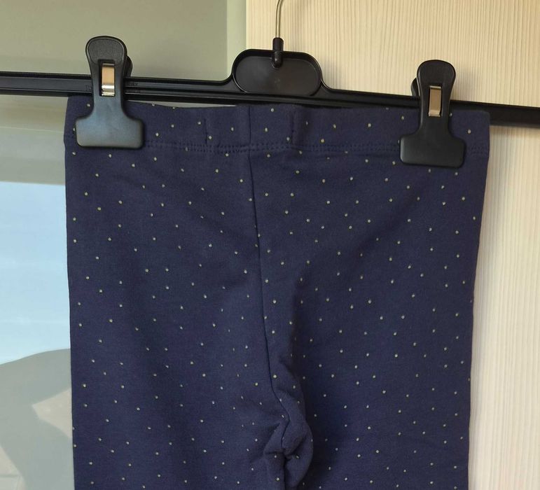 Okaidi legginsy 128 grubsze groszki H&M