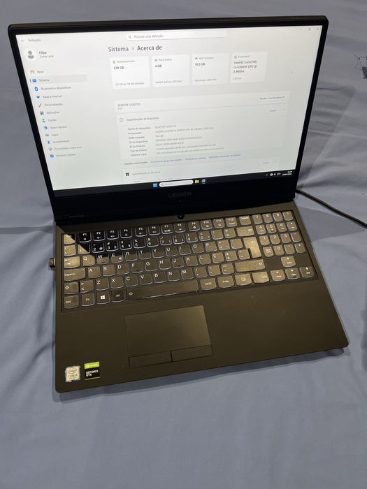 (Negociável) Lenovo Legion Y540 | i5-9300hf | 16gb RAM | gtx 1650 | Limpeza Recente