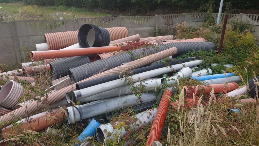 Rury PCV HDPE PEHD MIX Osłonowe przepust odwodnienie studnia 90 110 130 160 220 300 500 600 przeciski wykop woda PVC PE