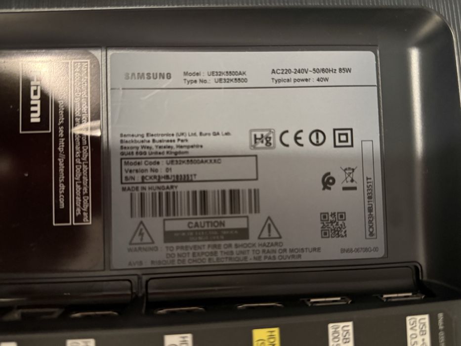 Televisao Samsung Avariada / para peças