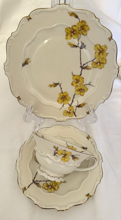 Trio Sorau Forsycja, zestaw śniadaniowy, stan idealny