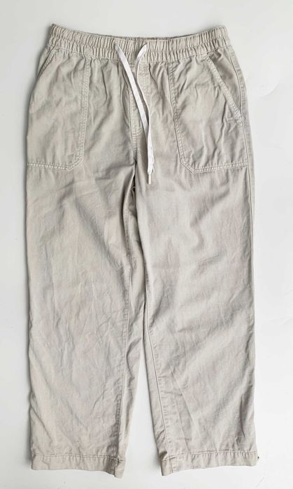 Spodnie Beżowe Beż H&M M 38 Bojówki Proste Nogawki