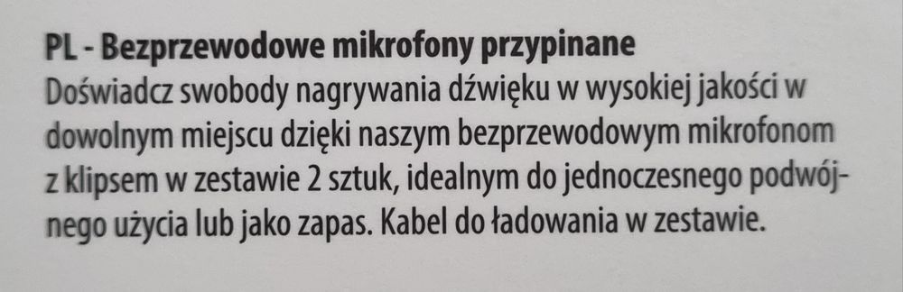 Mikrofon bezprzewodowy nor-tec do smartphona usb-c