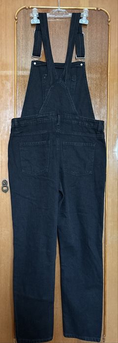 Чорний джинсовий комбінезон Cropp denim