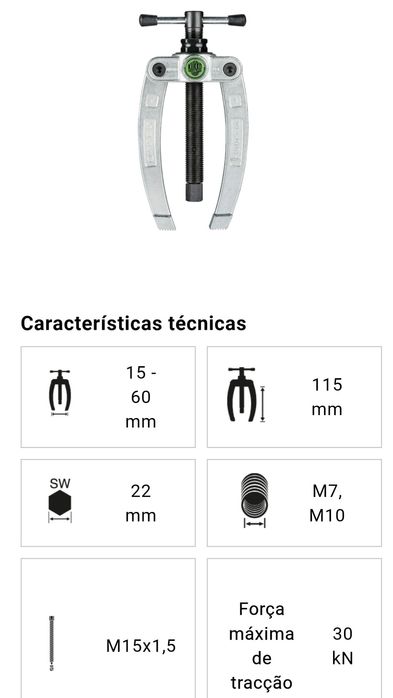 KUKKO-22-1-Ponte Para Extratores De Rolamentos Internos