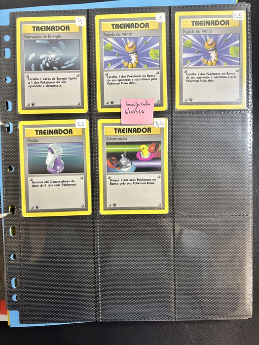 Cartas Pokemon base set PT 1a edicao