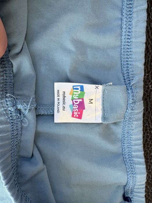 MyBasic krótkie legginsy, kolarki damskie. Kolor niebieski. Rozmiar M