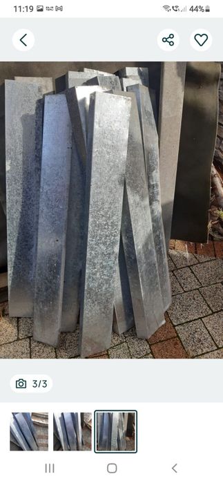 Parapety z blachy ocynkowanej gr. 0,75 mm.