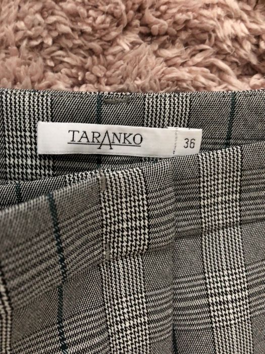 Nowe Spodnie eleganckie kratka szare Taranko 36
