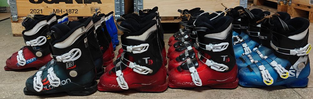 Pakiet butów narciarskich Salomon JR (80 zł/15€) 14 X buty narciarskie