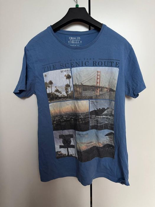 Granatowy t-shirt z klimatem Kalifornii 

Na sprzedaż stylowa, granato