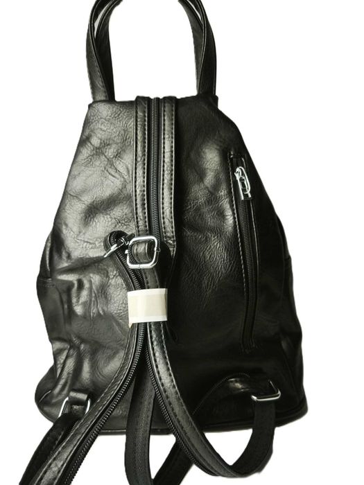 Czarny nowy ekoskóra miejski damski 2w1 torebka plecak Okazja