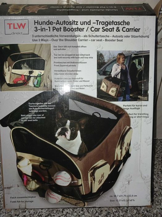 Transportadora 3‑em‑1 para Cão/Gato – NOVA na caixa