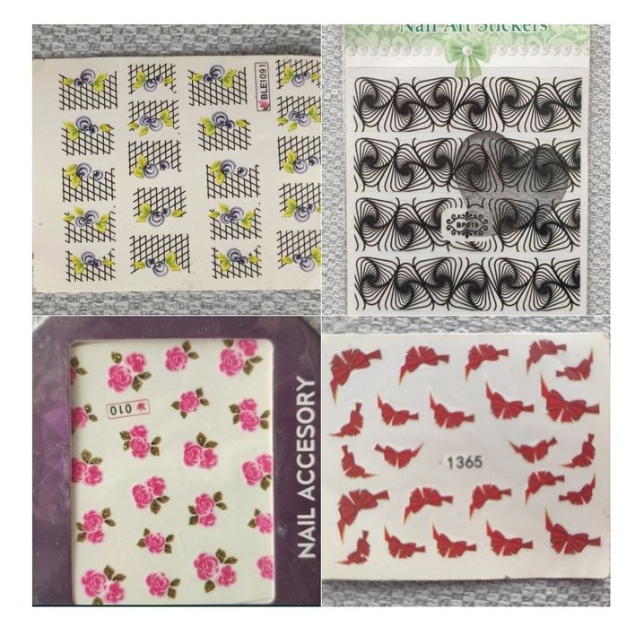nowe naklejki wodne do stylizacji paznokci.