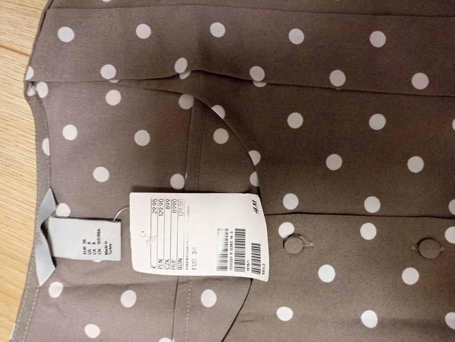 Bluzka beż w groszki r. 38