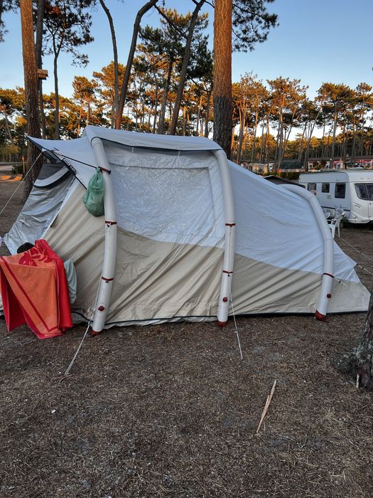 QUECHUA Tenda de Campismo Insuflável Air Seconds 4.1 Fresh & Black 4 Pessoas Bege