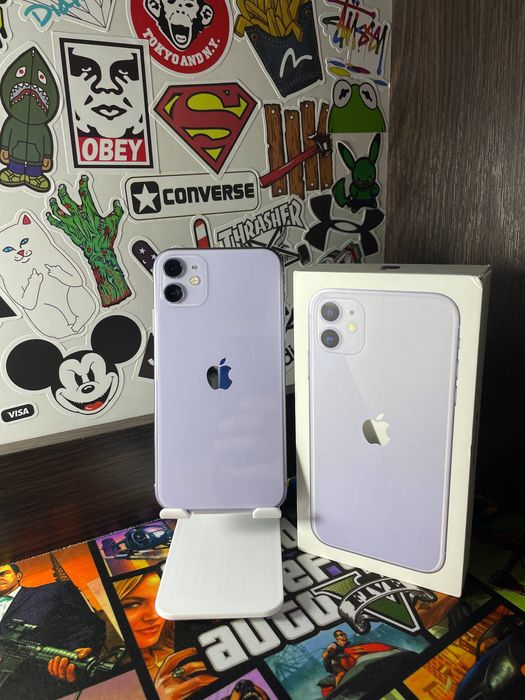 iPhonе 11 128gb АКБ 100% Purple фиолетовый в отличном состоянии айфон