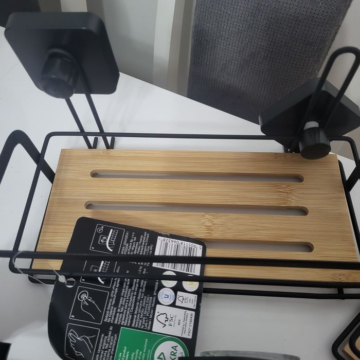 Półki łazienkowe bambusowe