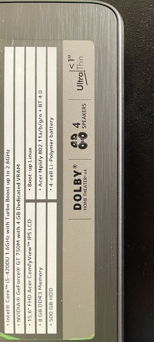 Топ-ноутбук Acer Aspire / FHD IPS / i5 / GT 750M (4GB) / SSD