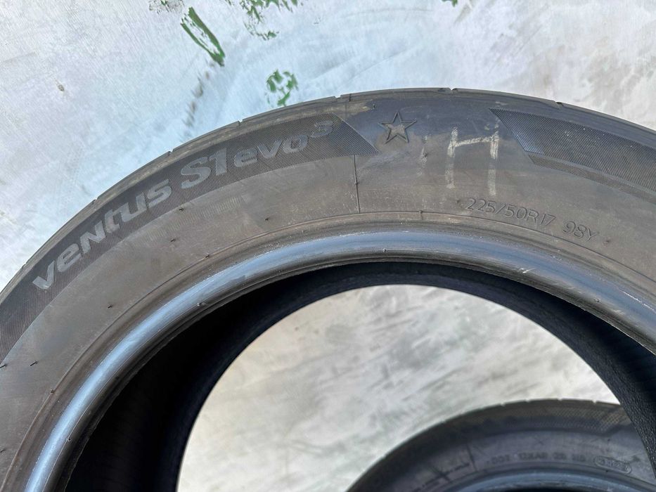 2 літні шини 225/50 R17 Hankook Ventus S1evo3 2022 рік 95%