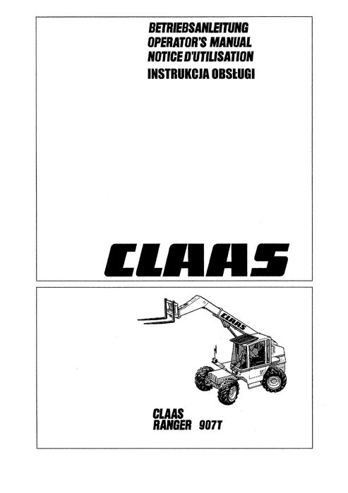 Instrukcja obsługi  Claas Ranger 907 DTR 907T
