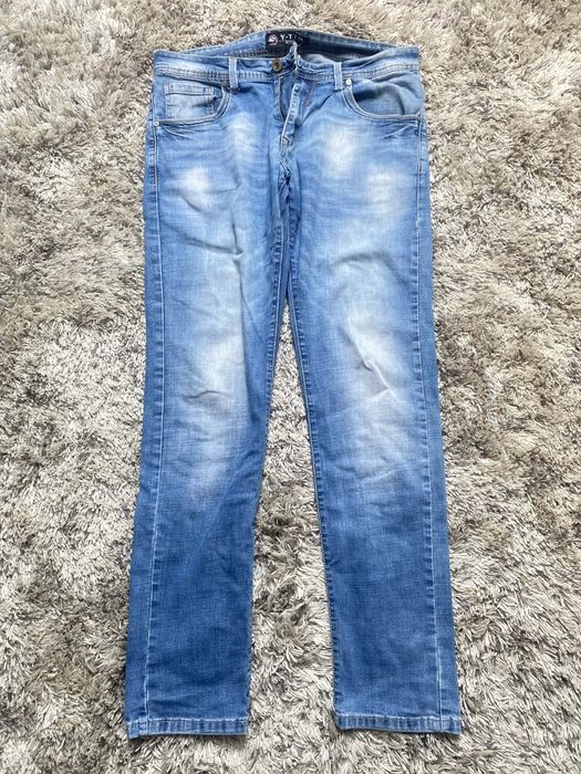 Spodnie Jeansowe Niebieskie Jasne Męskie Rozmiar 33