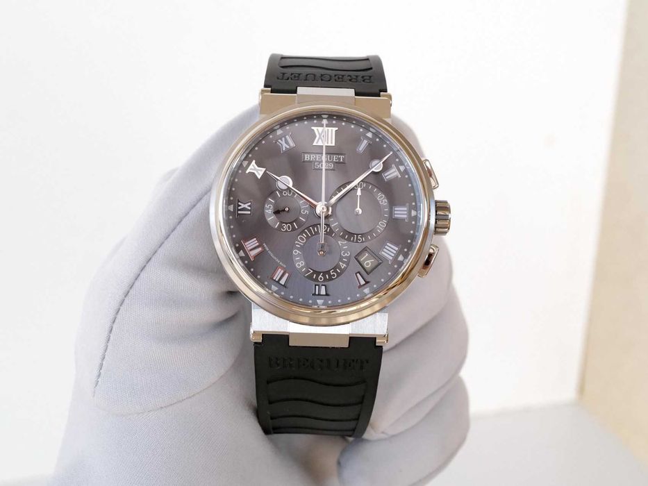Breguet Marine Chronograph Titanium Rhodium Dial 42