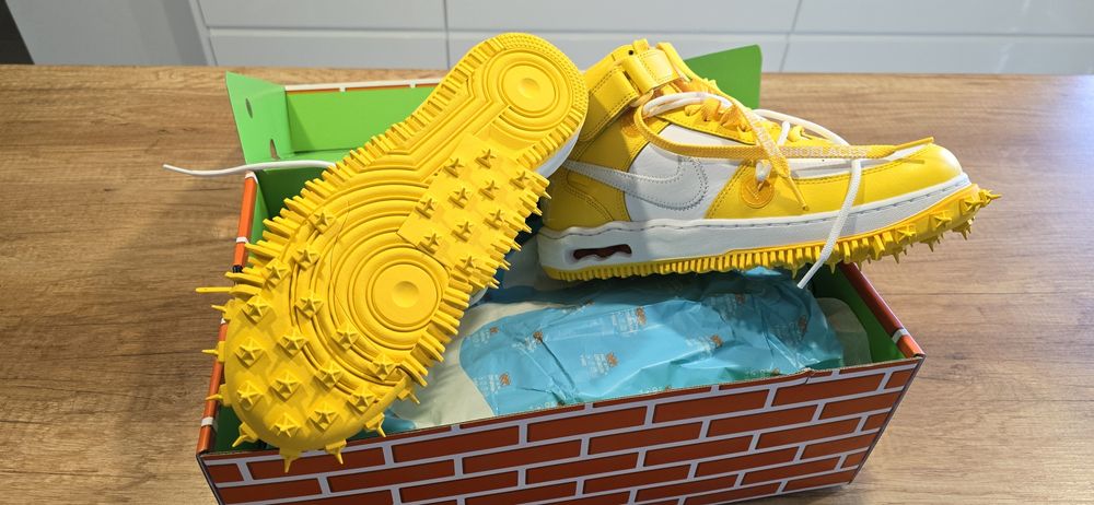 Nike Off-White Air Force 1 Yellow - Nowe, Oryginalne!!!