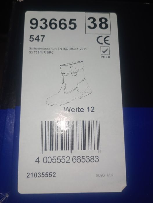 Nowe Buty bezpieczne Otter 38 SympaTex skora