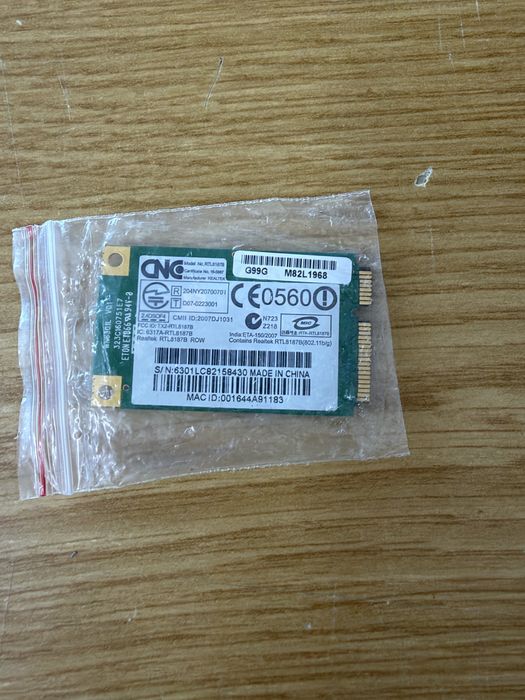 Placa de Rede Wi-Fi Mini PCI-E – Realtek RTL8187B (Para Portátil)