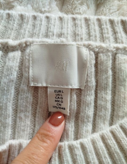 Vestido em malha canelada - Tam L - H&M