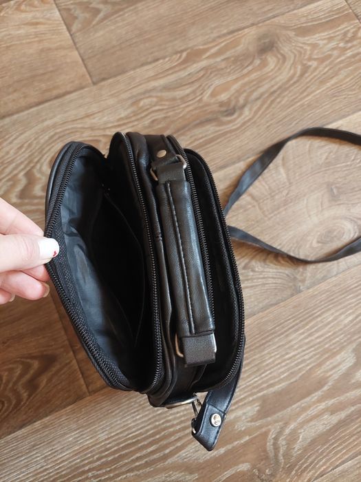 Шкіряна сумка-барсетка