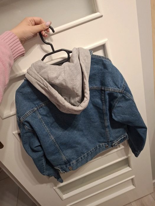 Dżinsówka 100% bawełna L z kapturem