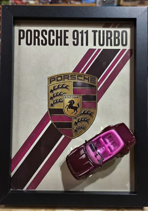 Hotwheels Porsche rouxo moldura