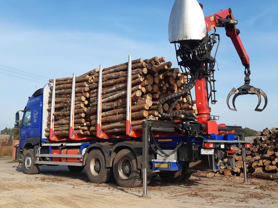 OPAŁ Drewno opałowe wałki z darmowym transportem i rozładunkiem HDS