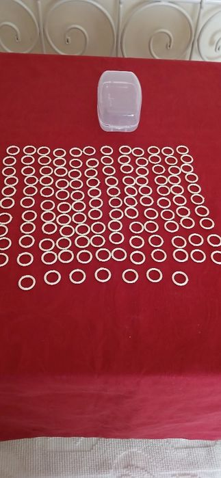 Argolas de plástico para crochet, novas