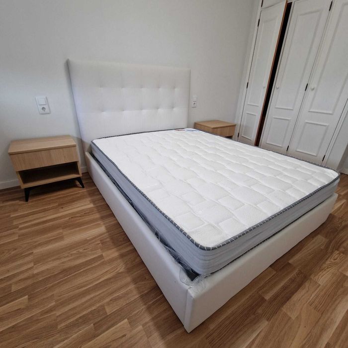 Camas de Casal Estofadas de Luxo 199€ Disp. em Várias Cores! 190x140m!