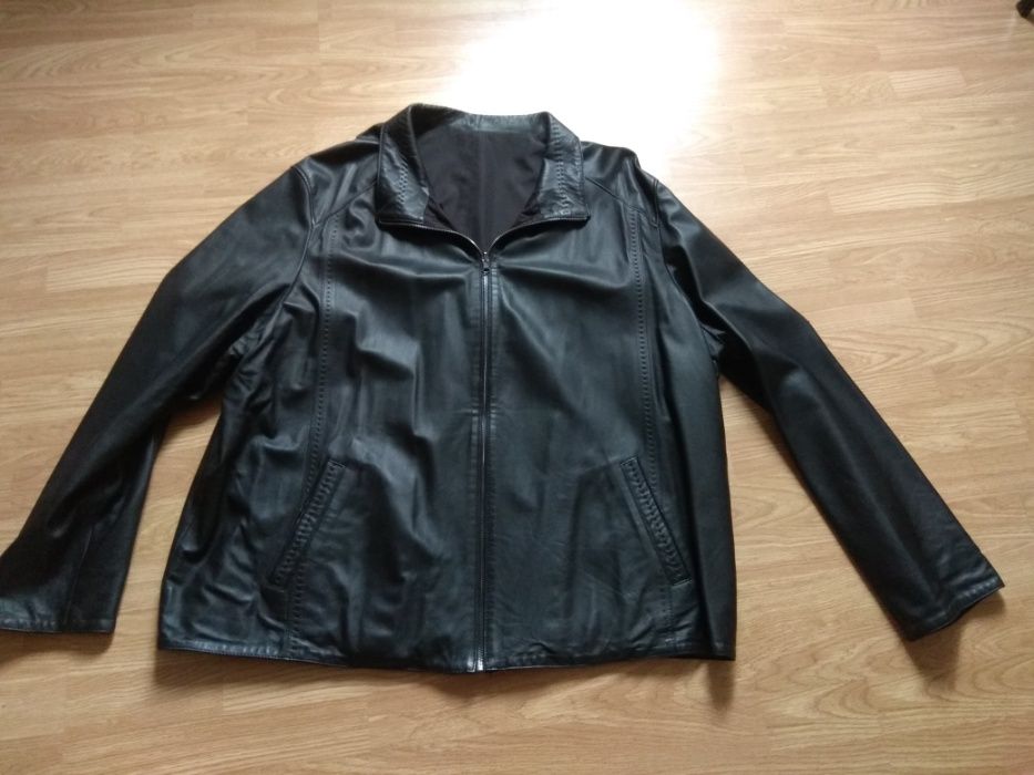 лайковая кожаная куртка большого размера батал