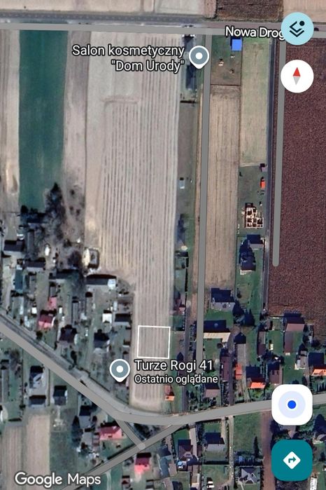 Działka budowlana 1086m2 Turze Rogi- spokojna okolica