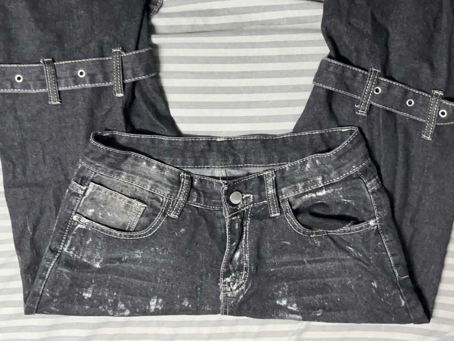 Opium jeans / Черные бэгги с ремнями / М