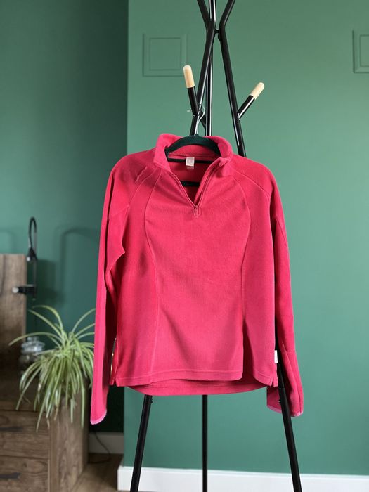 Bluza sweter suwak róż czerwony sport golf półgolf quechua decathlon