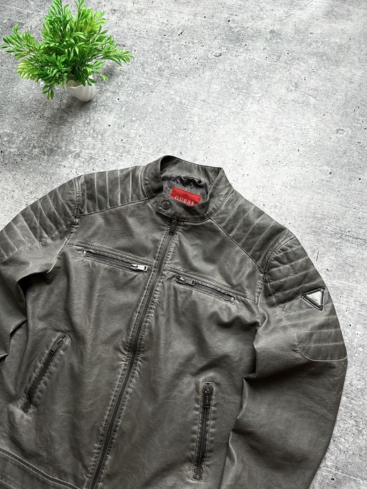 Чоловіча кожана куртка Guess Leather Jacket
